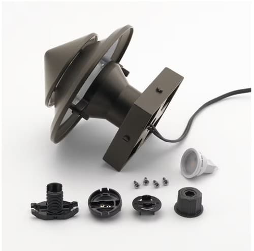 Kichler Hardwired Olde Bronze LED Outdoor Post cap light 12 V Deck Light 0884507 - Thumbnail 3