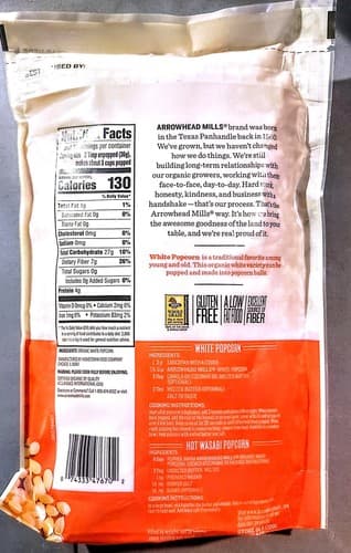 Arrowhead Mills Organic White Popcorn – 24 oz – Non-GMO, Gluten-Free 2 Pack - Thumbnail 2