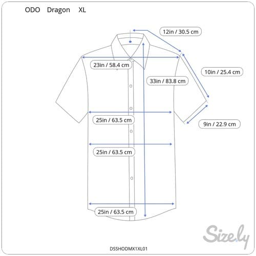 ODO Embroidered Dragon Shirt (Size: XL) - Thumbnail 4
