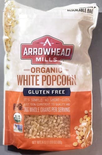 Arrowhead Mills Organic White Popcorn – 24 oz – Non-GMO, Gluten-Free 2 Pack - Image 1