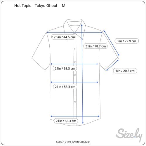 Tokyo Ghoul Anime Button Up Shirt Hot Topic Mens Medium Kaneki Graphic Manga - Thumbnail 6