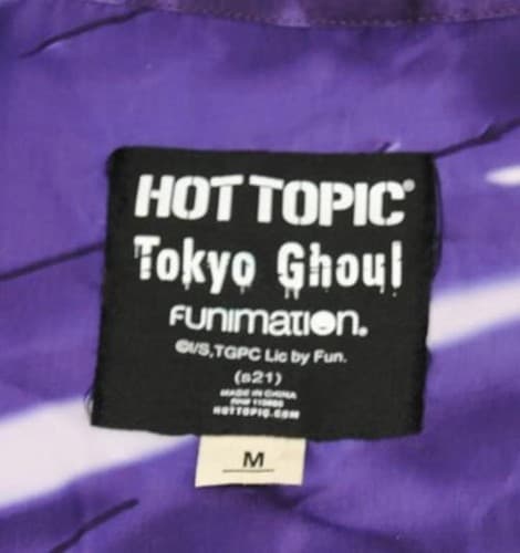 Tokyo Ghoul Anime Button Up Shirt Hot Topic Mens Medium Kaneki Graphic Manga - Thumbnail 5