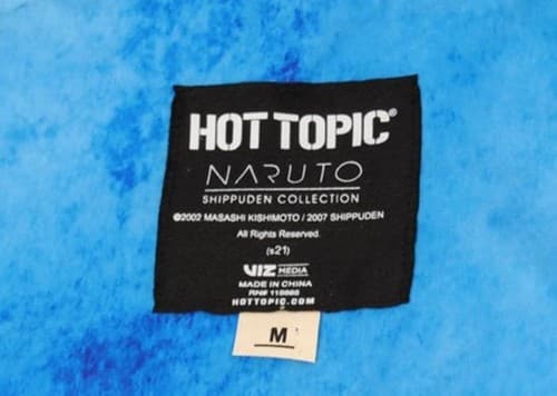 Naruto Shippuden Anime Button Up Shirt Hot Topic Mens Medium Blue Graphic Manga - Thumbnail 5