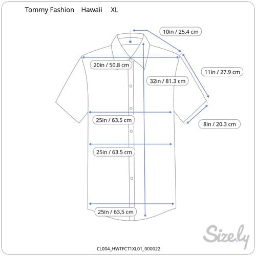 Tommy Fashion Hawaii Shirt – Vintage Tribal Leaf Print (Size XL) Made in Hawaii - Thumbnail 4
