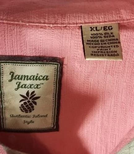 Jamaica Jaxx Hawaiian Shirt – Coral Pink with Tropical Paradis Bird (Large) - Thumbnail 3