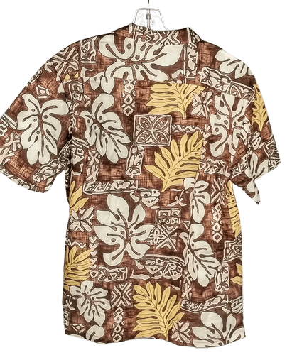 Tommy Fashion Hawaii Shirt – Vintage Tribal Leaf Print (Size XL) Made in Hawaii - Thumbnail 2