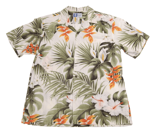 RJC Hawaiian Tropical Floral Print Hawaiian Shirt Large - Image 1