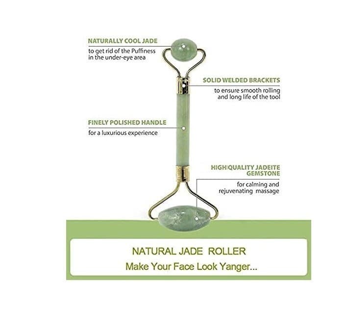 Jade Roller Face Massager Tool Beauty Spa Skin Care Rejuvenate Skin Face Neck - Thumbnail 3