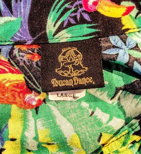 Toucan Dance Hawaiian Shirt – Zurich Ltd Edition Tropical Print (Men’s Large) - Thumbnail 4