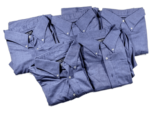5 Lands End Mens Short Sleeve Oxford Shirts 18.5 Tall Blue Button Down Collar - Image 1