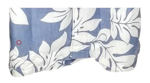QuickSilver Hawaiian Shirt – Blue & White Tropical Leaf Print LARGE - Thumbnail 4