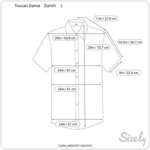 Toucan Dance Hawaiian Shirt – Zurich Ltd Edition Tropical Print (Men’s Large) - Thumbnail 5