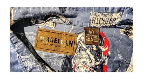 Magellan Sportwear Men’s Motorcycle Print Short Sleeve Shirt Size: XL - Thumbnail 3