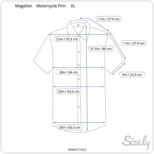 Magellan Sportwear Men’s Motorcycle Print Short Sleeve Shirt Size: XL - Thumbnail 4