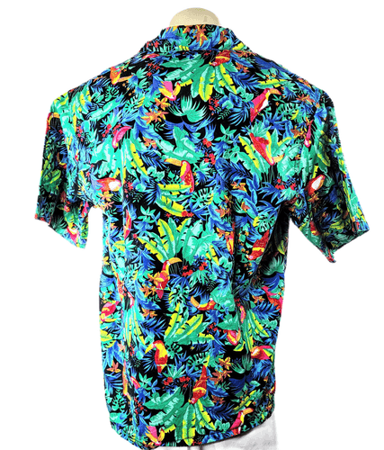 Toucan Dance Hawaiian Shirt – Zurich Ltd Edition Tropical Print (Men’s Large) - Thumbnail 2