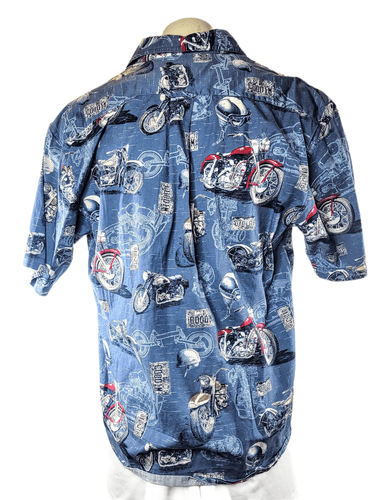 Magellan Sportwear Men’s Motorcycle Print Short Sleeve Shirt Size: XL - Thumbnail 2