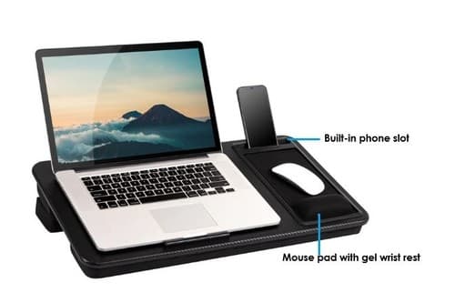 LapGear Elevation Pro Lap Desk with Gel Wrist Rest and Adjustable Cushion - Image 1