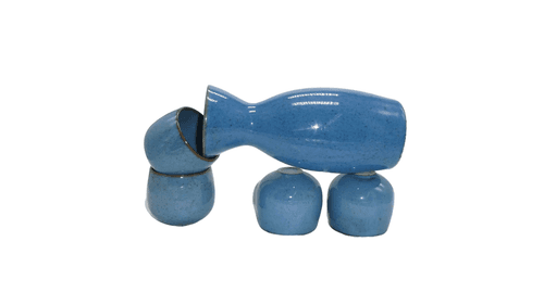 B.I.A Cordon Bleu Ceramic Sake Set Carafe + 4 Cups Japanese Style Stoneware Set - Thumbnail 4