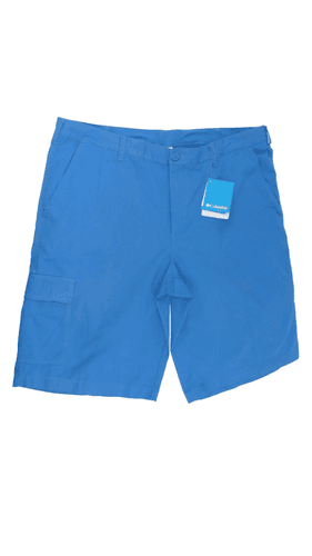 Columbia Mens Red Bluff Cargo Short in Blue Cotton Canvas Outdoor (Size 38x12) - Image 1