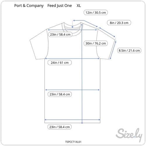 Feed Just One Against Hunger Blue T-Shirt (Size XL) - Thumbnail 3