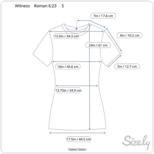Skull Graphic Scripture Romans 6:23 Womens Fitted T-Shirt by ​Witness Wear - Thumbnail 5