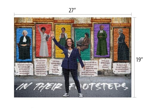 1000 Piece Puzzle Jigsaw In Their Footsteps Women Who Made History Kamala Harris - Thumbnail 2