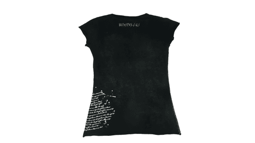 Skull Graphic Scripture Romans 6:23 Womens Fitted T-Shirt by ​Witness Wear - Thumbnail 2