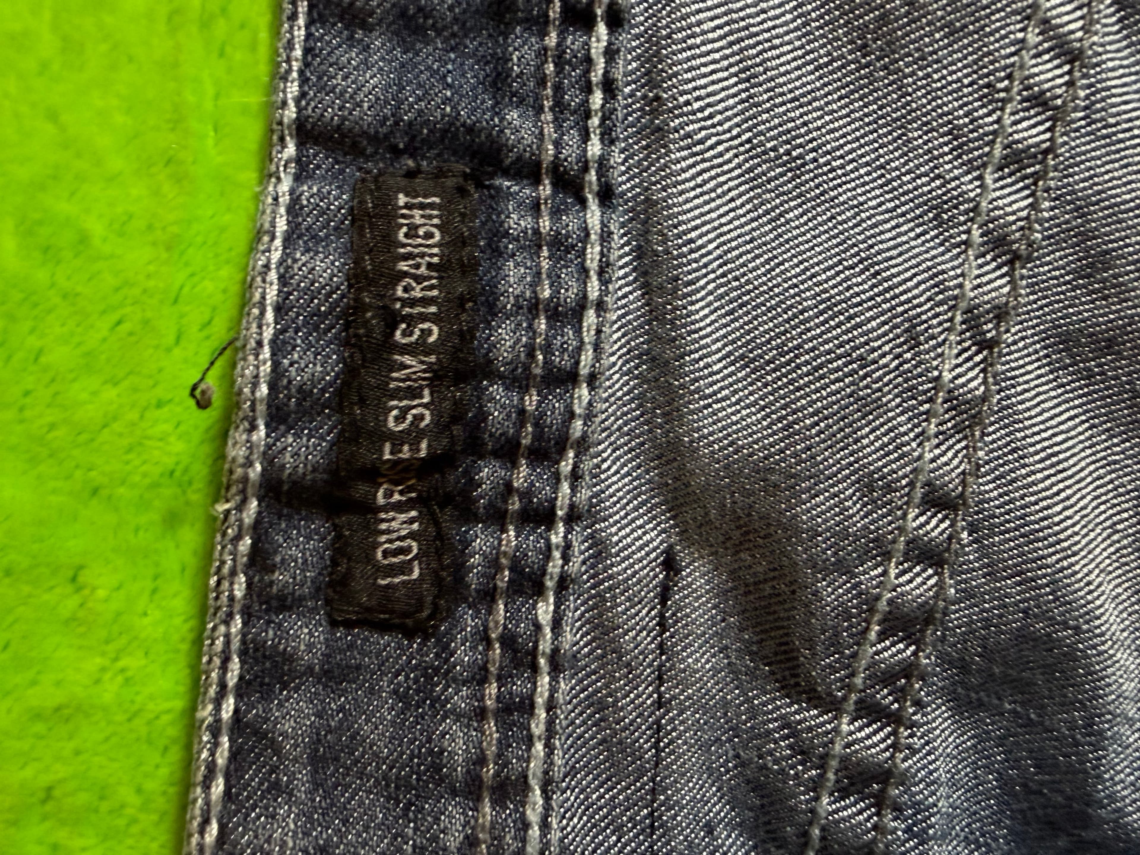 CJ Black Low Rise Slim Straight Jeans  38x32 Distressed Denim - Thumbnail 4