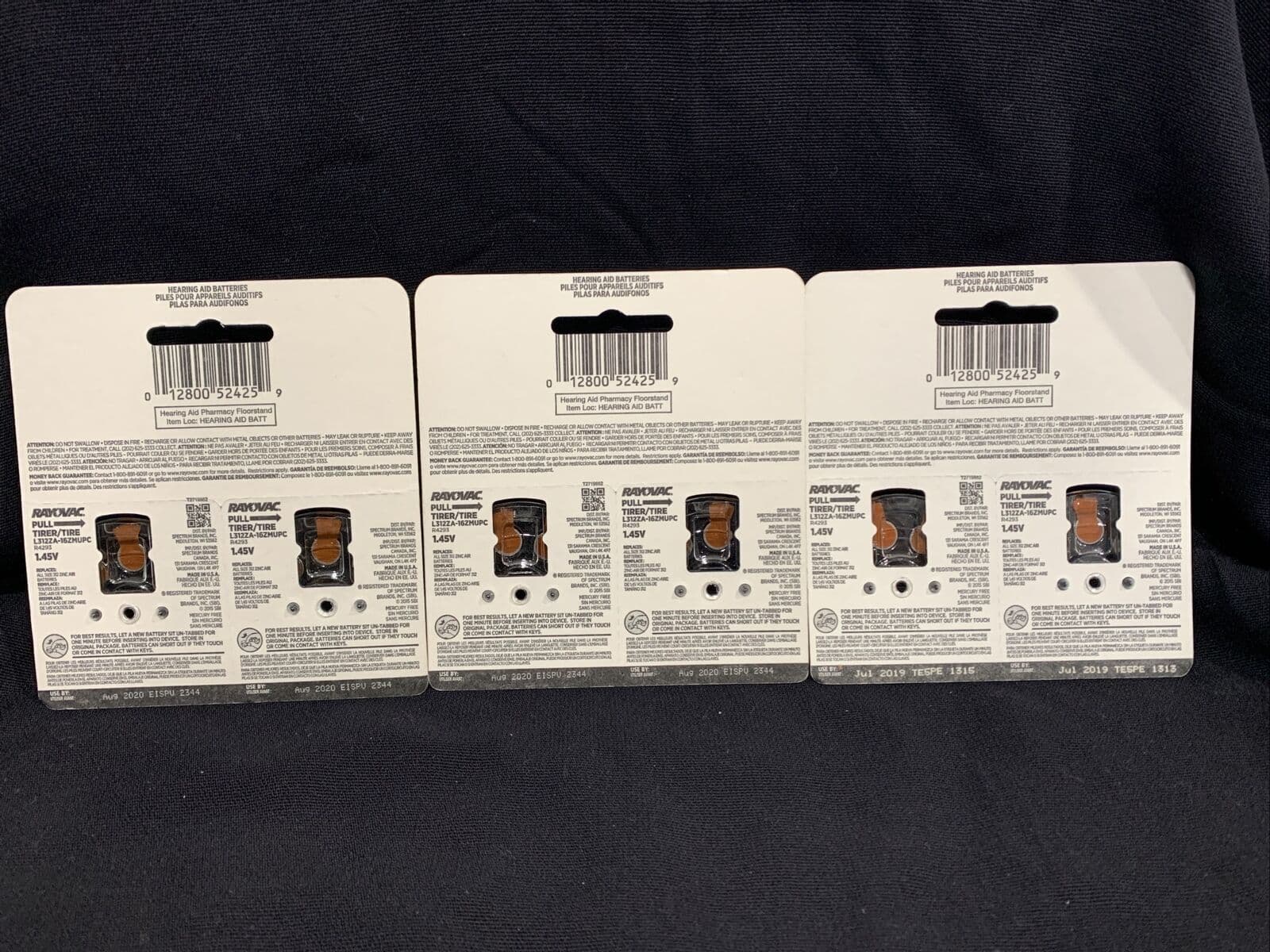 NEW SEALED 3 PK - RAYOVAC 312 Hearing Aid Batteries 1.45V (16 Pc Ea) (EXP 07/19) - Thumbnail 4