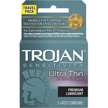 Trojan, Sensitivity Ultra Thin Lubricated Premium Latex Condoms, 3 Each - Thumbnail 4