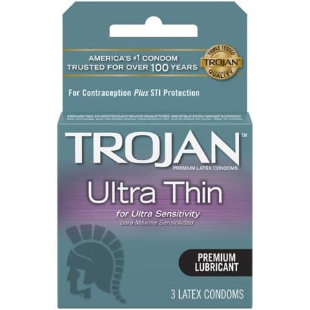Trojan, Sensitivity Ultra Thin Lubricated Premium Latex Condoms, 3 Each - Thumbnail 5