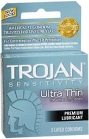 Trojan, Sensitivity Ultra Thin Lubricated Premium Latex Condoms, 3 Each - Thumbnail 3