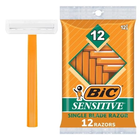 BIC, Single Blade Shavers Sensitive Skin, Pack of 12 - Thumbnail 3