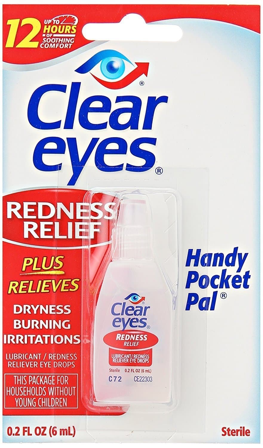 Clear Eyes Handy Pocket Pal Redness Relief Eye Drops 0.2 Oz 1 Pack (Pack of 48) - Image 1