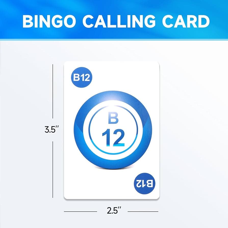 GSE Games & Sports Expert Bingo Calling Cards  Plastic Coated Bingo Playing Cards Deck for Bingo Game - Thumbnail 8