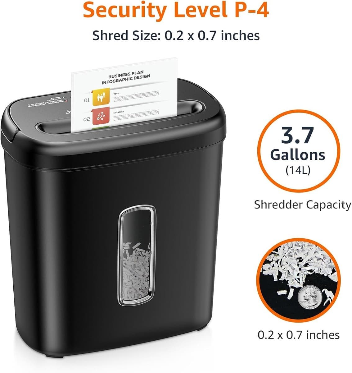 Amazon Basics 8-Sheet Cross-Cut Paper and Credit Card Shredder - Thumbnail 5