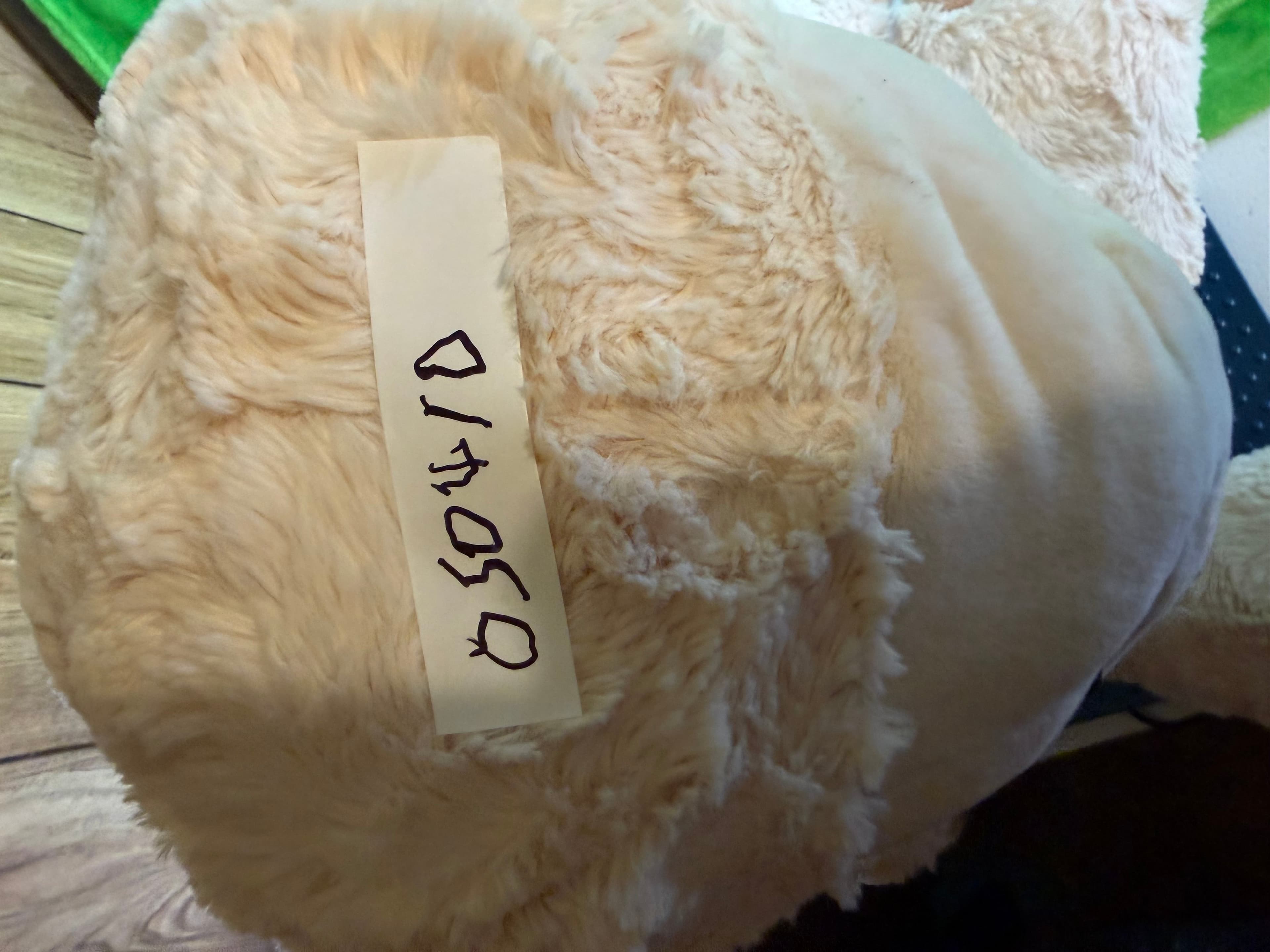 Large Plush Lamb Stuffed Animal Beige Soft Toy - Thumbnail 5