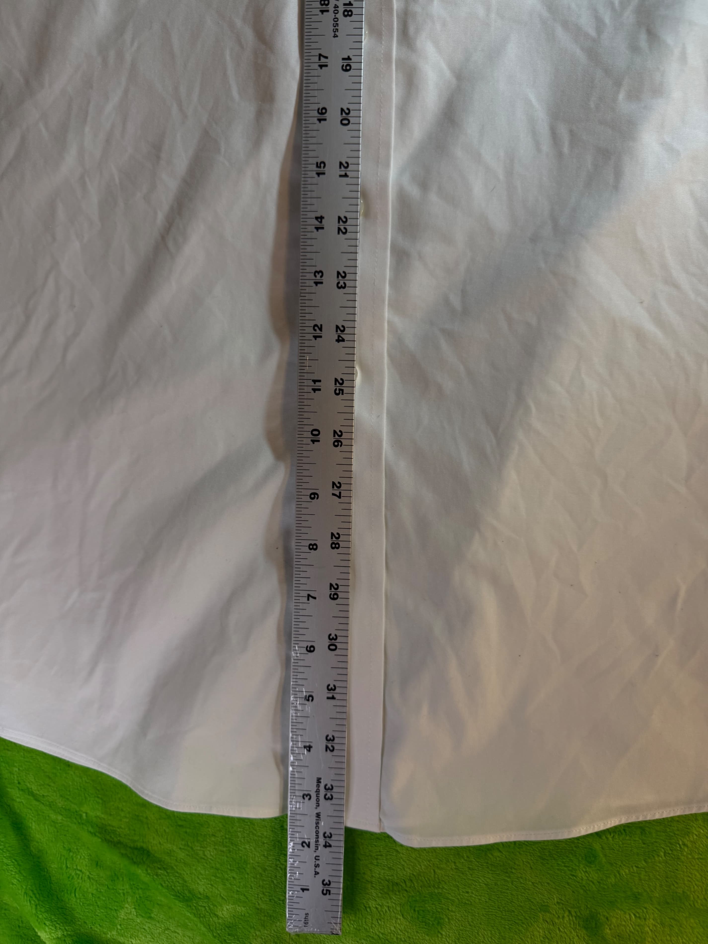 Roundtree & Yorke Gold Label Non-Iron White Dress Shirt Size 18 35 - Thumbnail 6