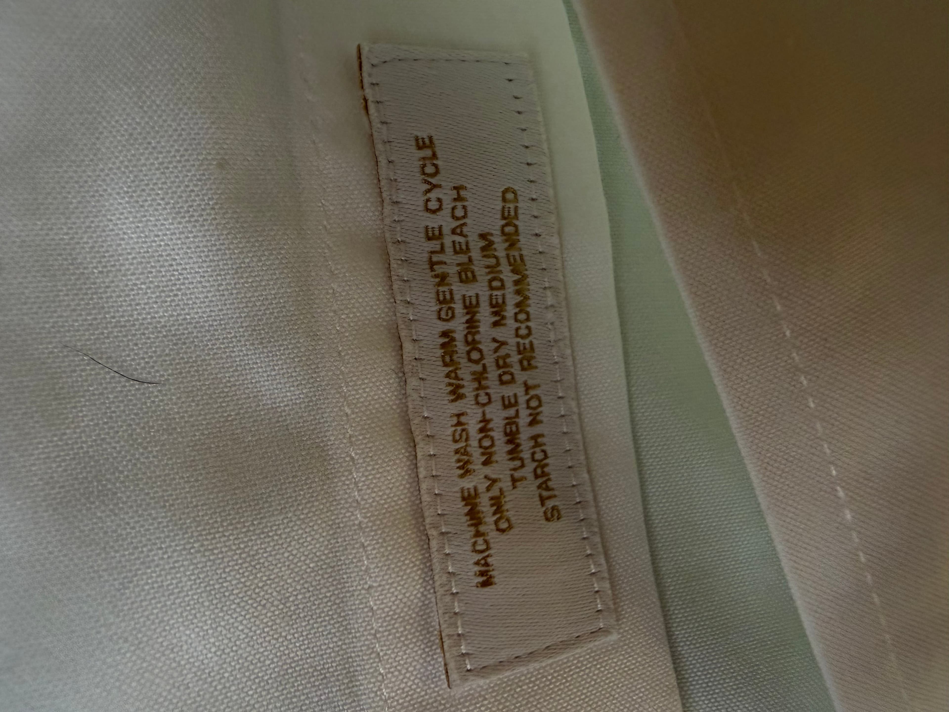 Roundtree & Yorke Gold Label Non-Iron White Dress Shirt Size 18 35 - Thumbnail 4