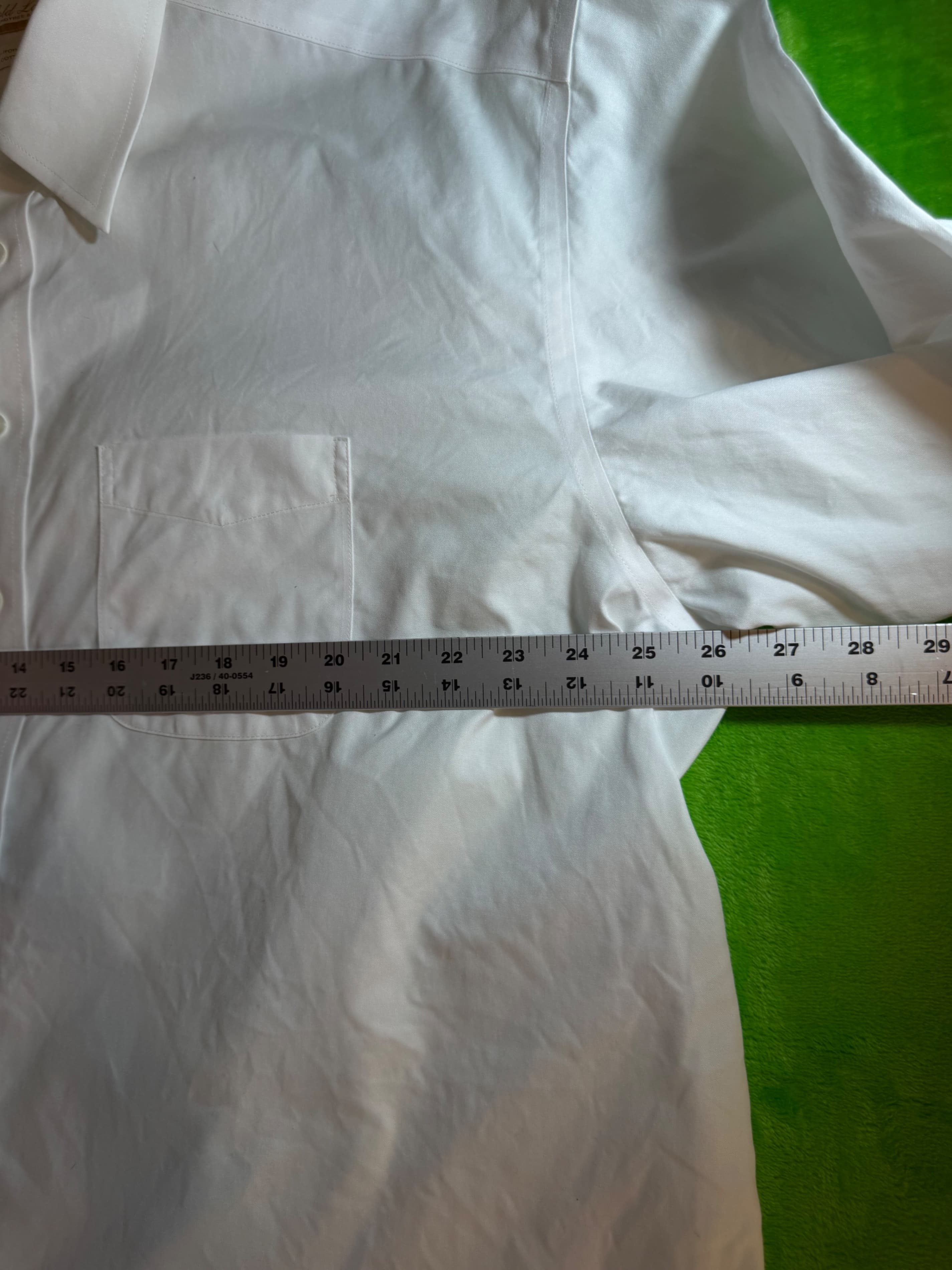 Roundtree & Yorke Gold Label Non-Iron White Dress Shirt Size 18 35 - Thumbnail 5