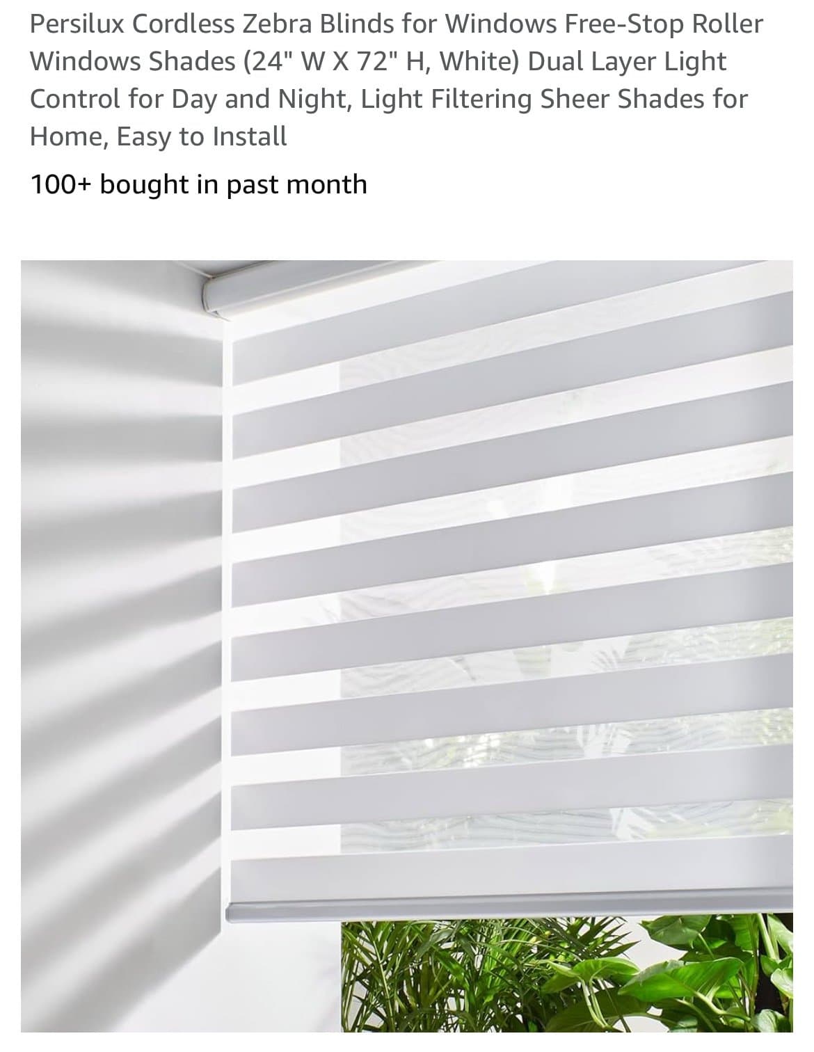 Persilux Zebra Cordless Blinds - Image 1