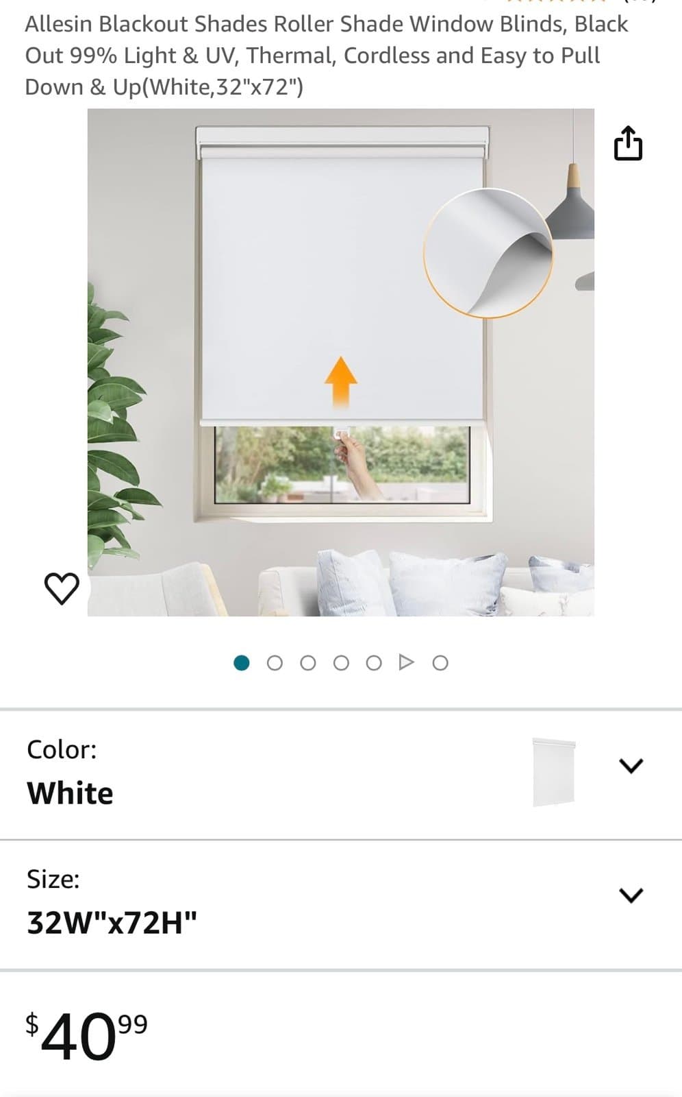 Blackout roller blinds shades - Thumbnail 4