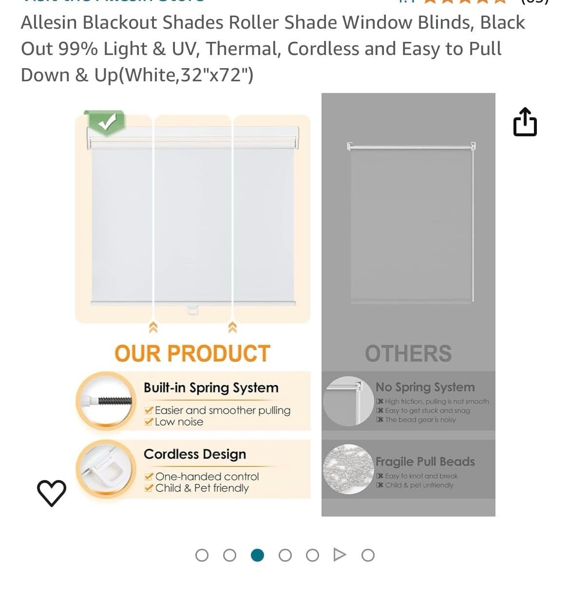 Blackout roller blinds shades - Thumbnail 6