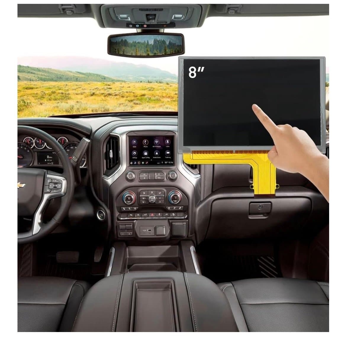 Chimei Innolux DJ080PA-01A 8 Inch Touch Screen Glass Digitizer for Chevrolet/GMC - Thumbnail 7