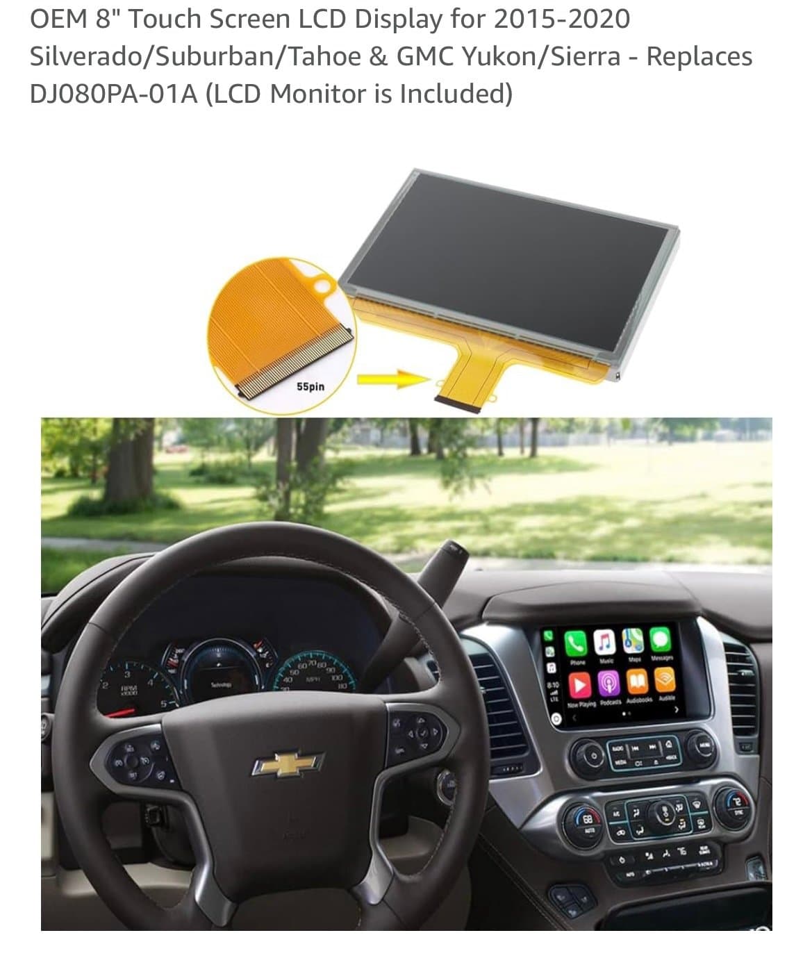 Chimei Innolux DJ080PA-01A 8 Inch Touch Screen Glass Digitizer for Chevrolet/GMC - Thumbnail 6