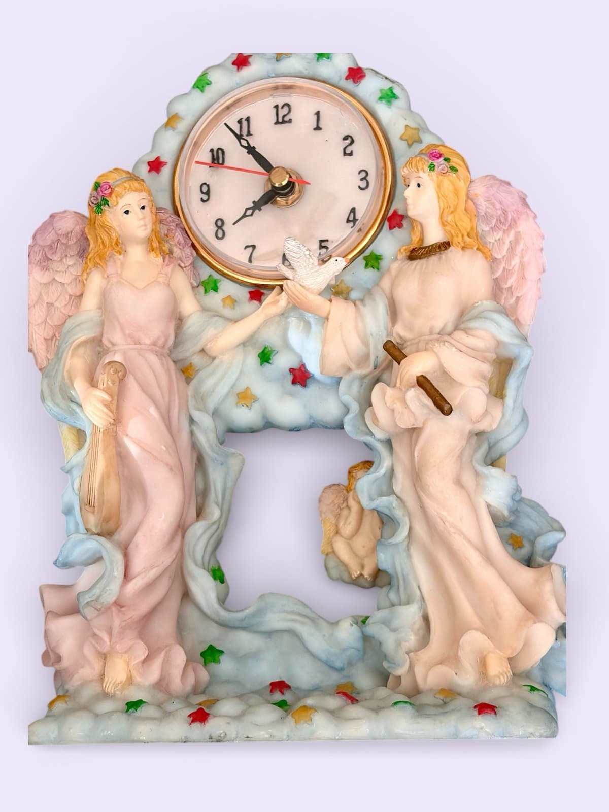 Angel and Cherub porcelain clock Collectors item - Image 1