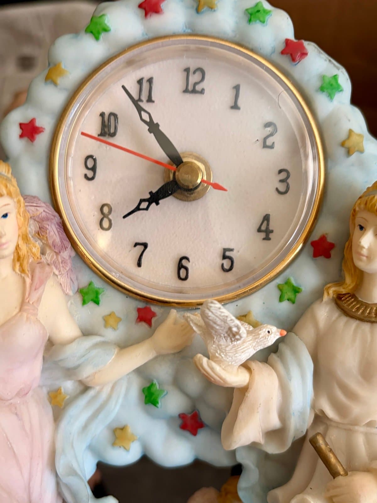 Angel and Cherub porcelain clock Collectors item - Thumbnail 4