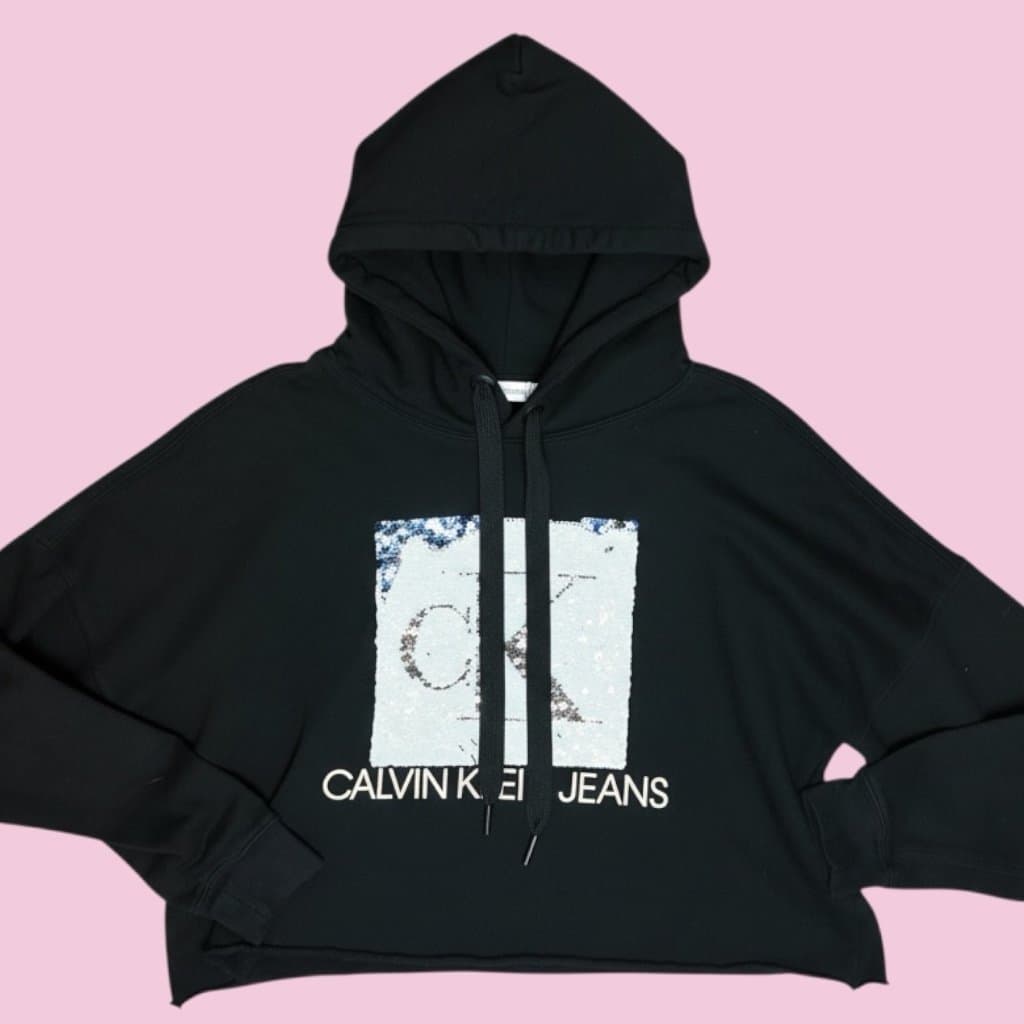 Cropped Calvin Klein Hoodie size M - Thumbnail 2