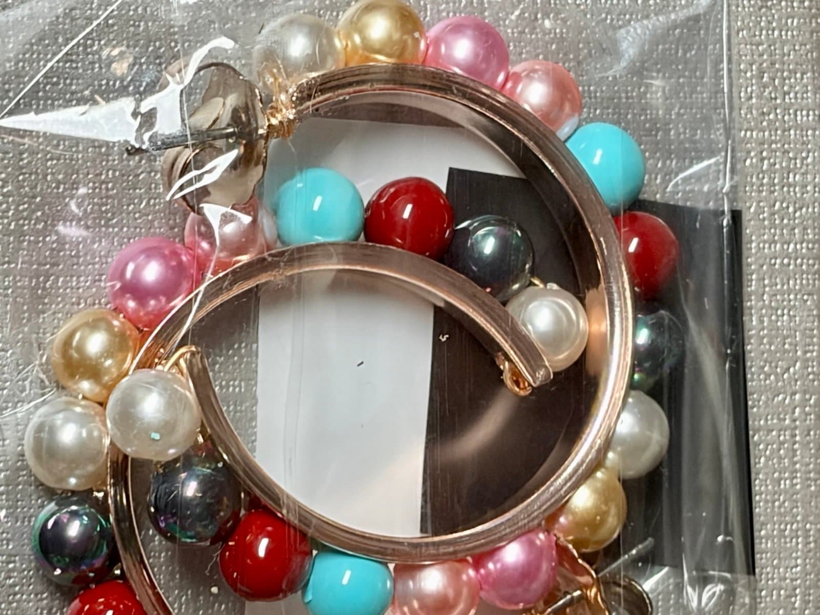 NWT, Shell Pearl Hoop Earrings - Thumbnail 3