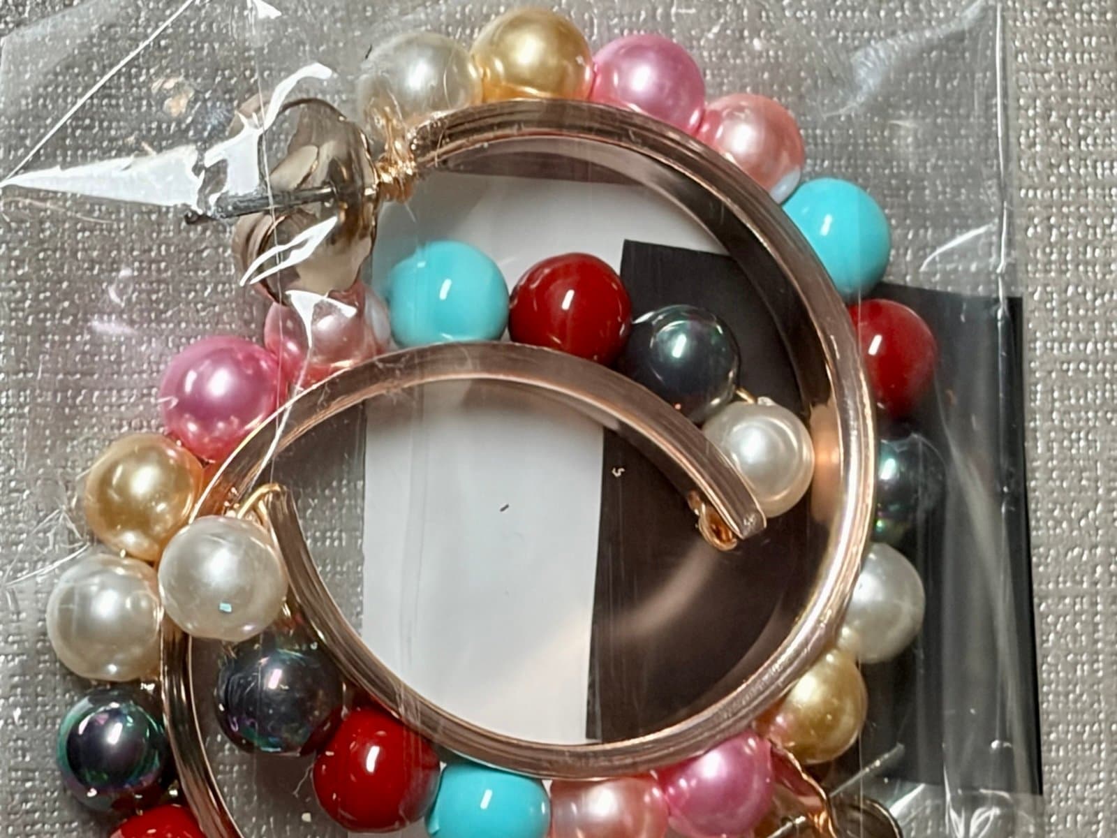 NWT, Shell Pearl Hoop Earrings - Thumbnail 2